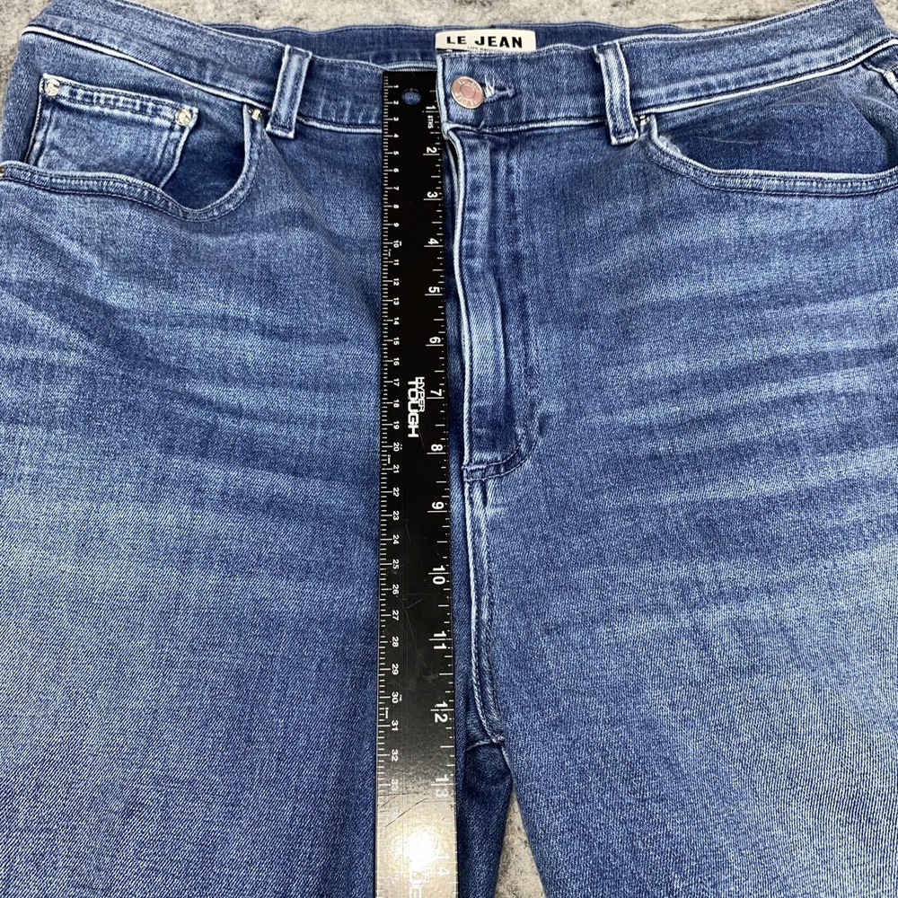 Le Jean Women's 32 Blue Medium Wash Cotton Blend Stella‎ Cropped Flared-Leg - Picture 13 of 14